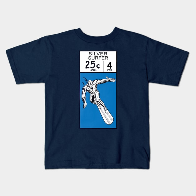 Silver Surfer corner box Kids T-Shirt by GeekGiftGallery